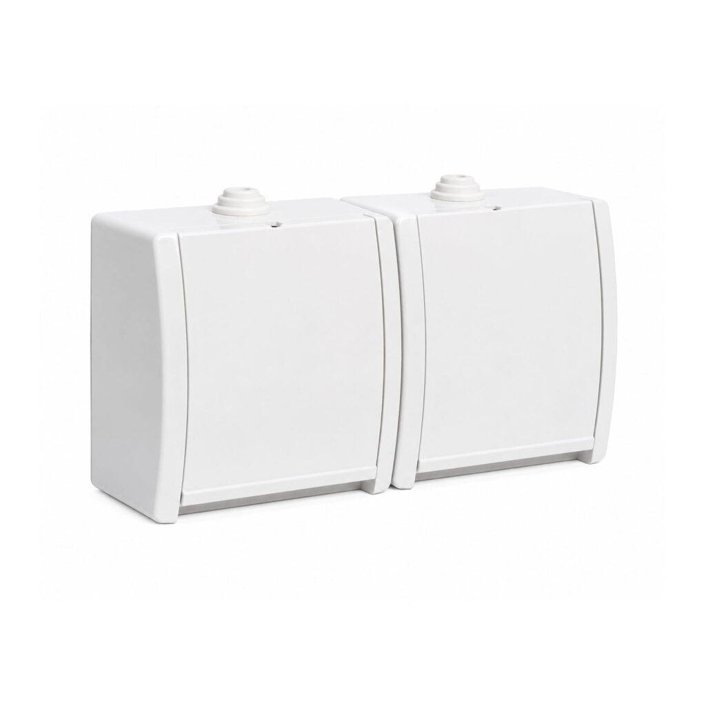 Dupla dvopolna priključnica OG IP44 16A 250V porcelanska