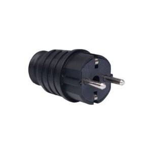 Dvopolni utikač pvc sa kontaktom za uzemljenje 16A 250V~ crni